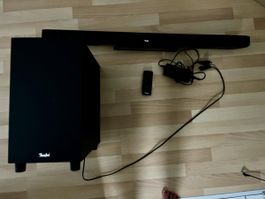 Teufel soundbar mit subwoofer und fernbedienung inkl. Kabel