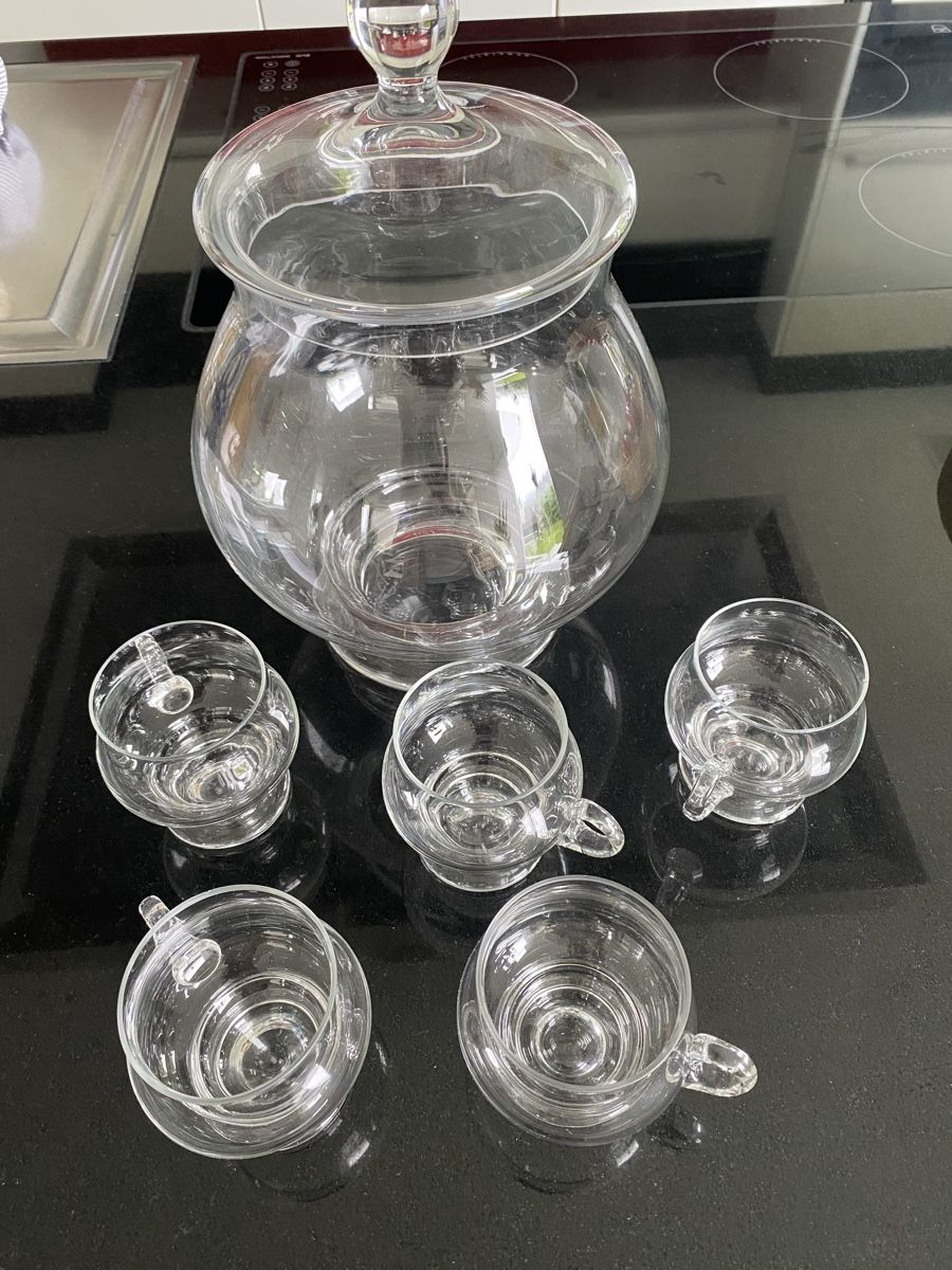 Gläser: Bowle Glas mit 5 Bech – Gebraucht aus Bäretswil von and_scm5