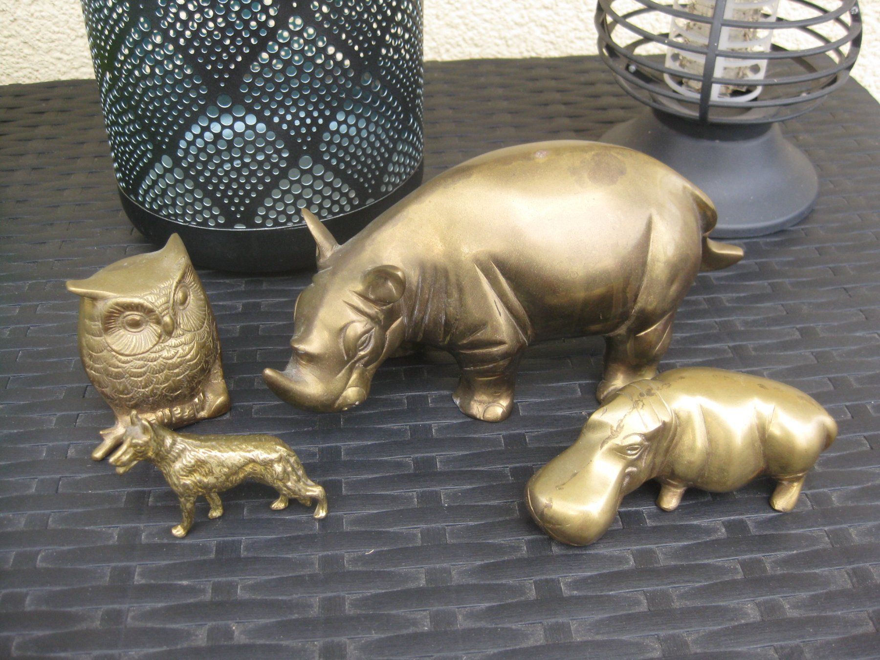 Statuette: 4 schöne Messing Tiere – Usato da Romanshorn venduto da Wazoohandlung