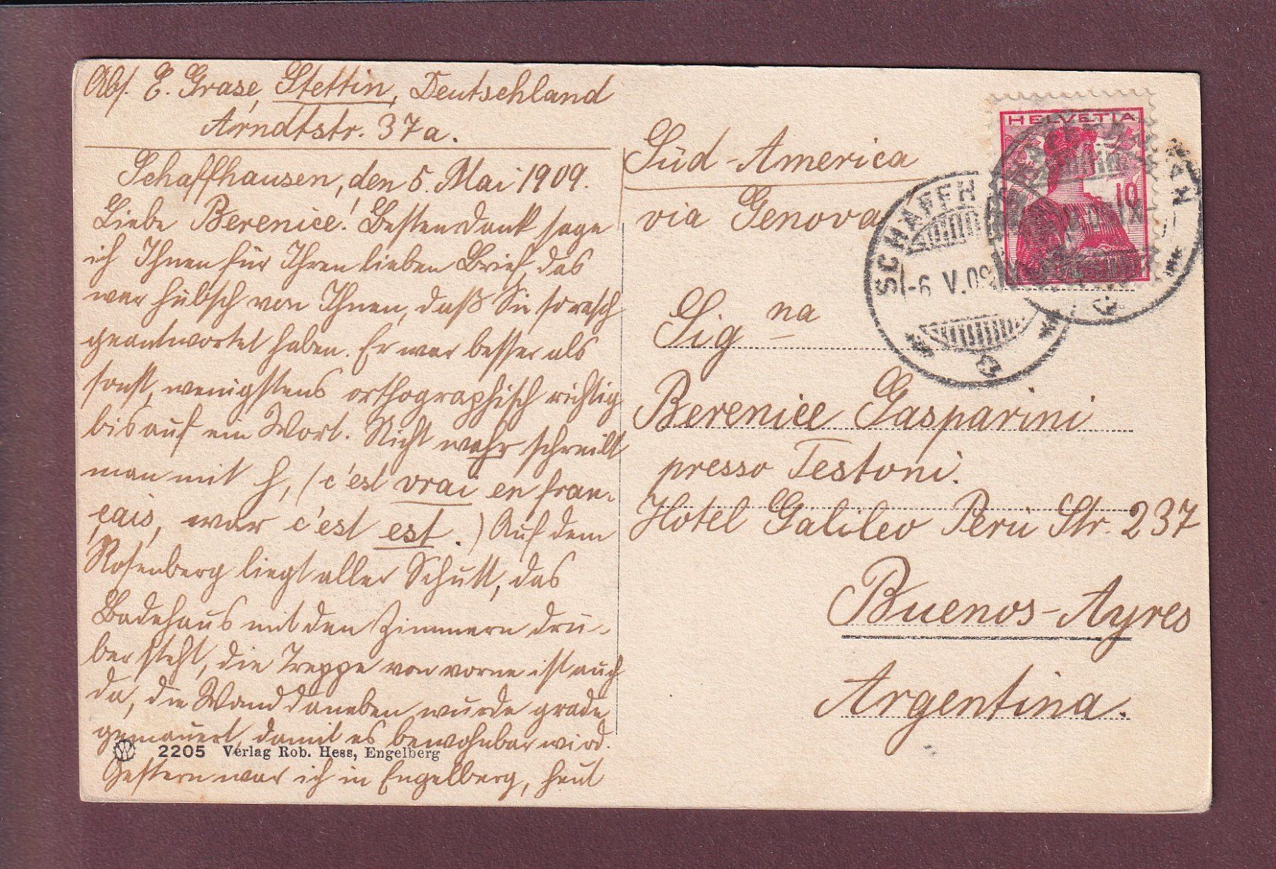 Cartoline postali: ENGELBERG - Titlis - Spannörter - 1909 – Usato da Pully venduto da nicecards 1