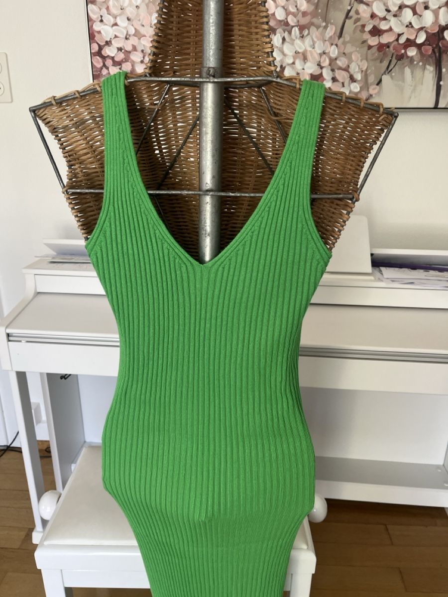 Vestiti: Sommerliches, grünes Strickkleid, S – Usato da Solothurn venduto da Bobesch08 3