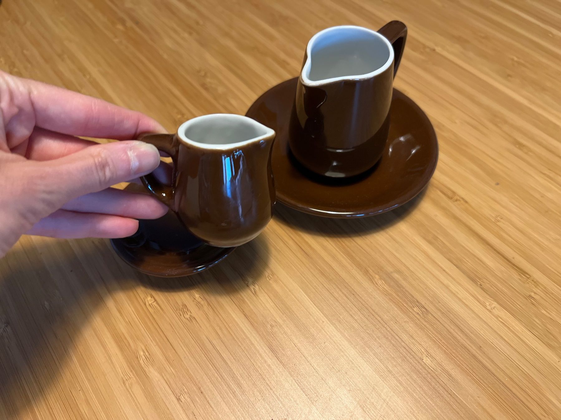 Geschirrsets: Kaffeegedeck, 2er Set, braun, Keramik – Gebraucht aus Chiasso von ludi_a6 1