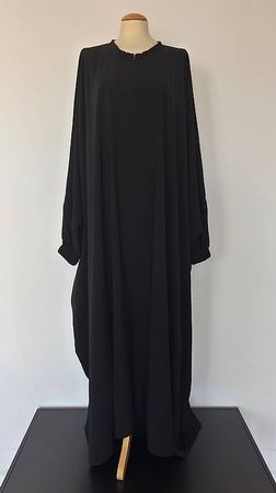 Kleid/Abaya in Schwarz mit Reissverschluss 