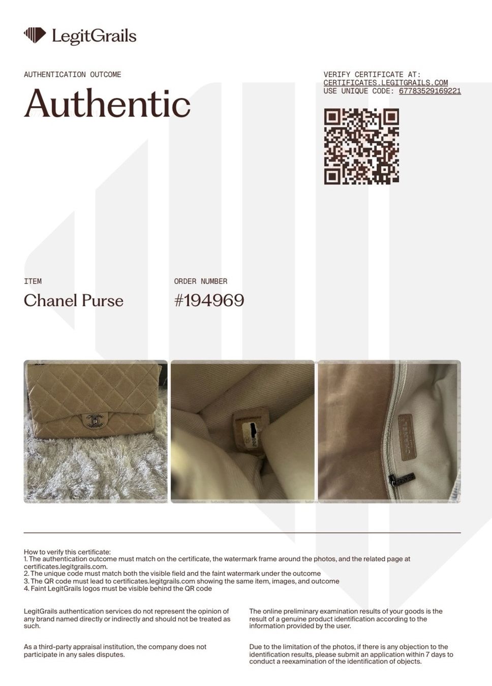 Chanel Borse da donna: Chanel Tasche beige mit Zertifikat, top Zustand – Usato da Oberrieden venduto da Mlew 8
