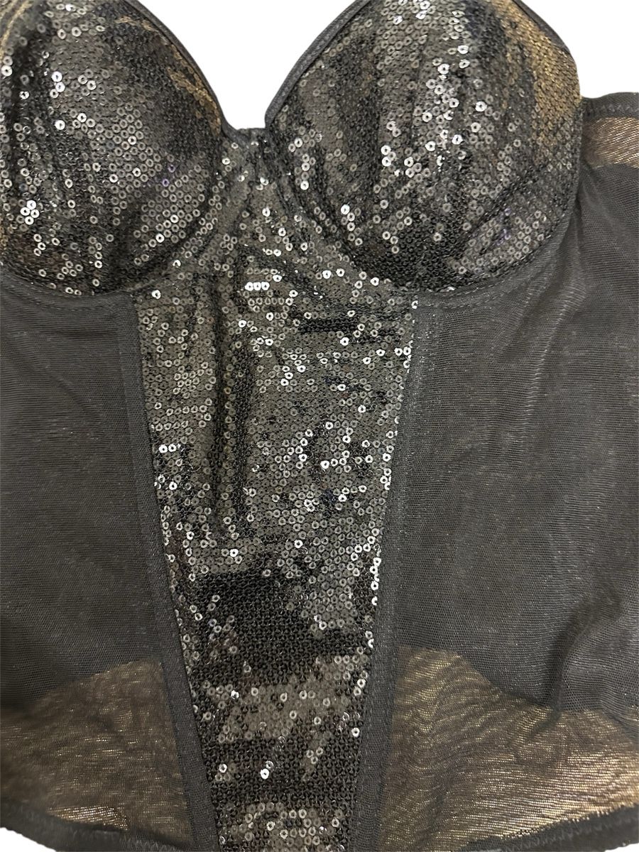 Tops: Black Sequin Party Top, Gr. S/M – D'occasion à Buochs par zukkias 1