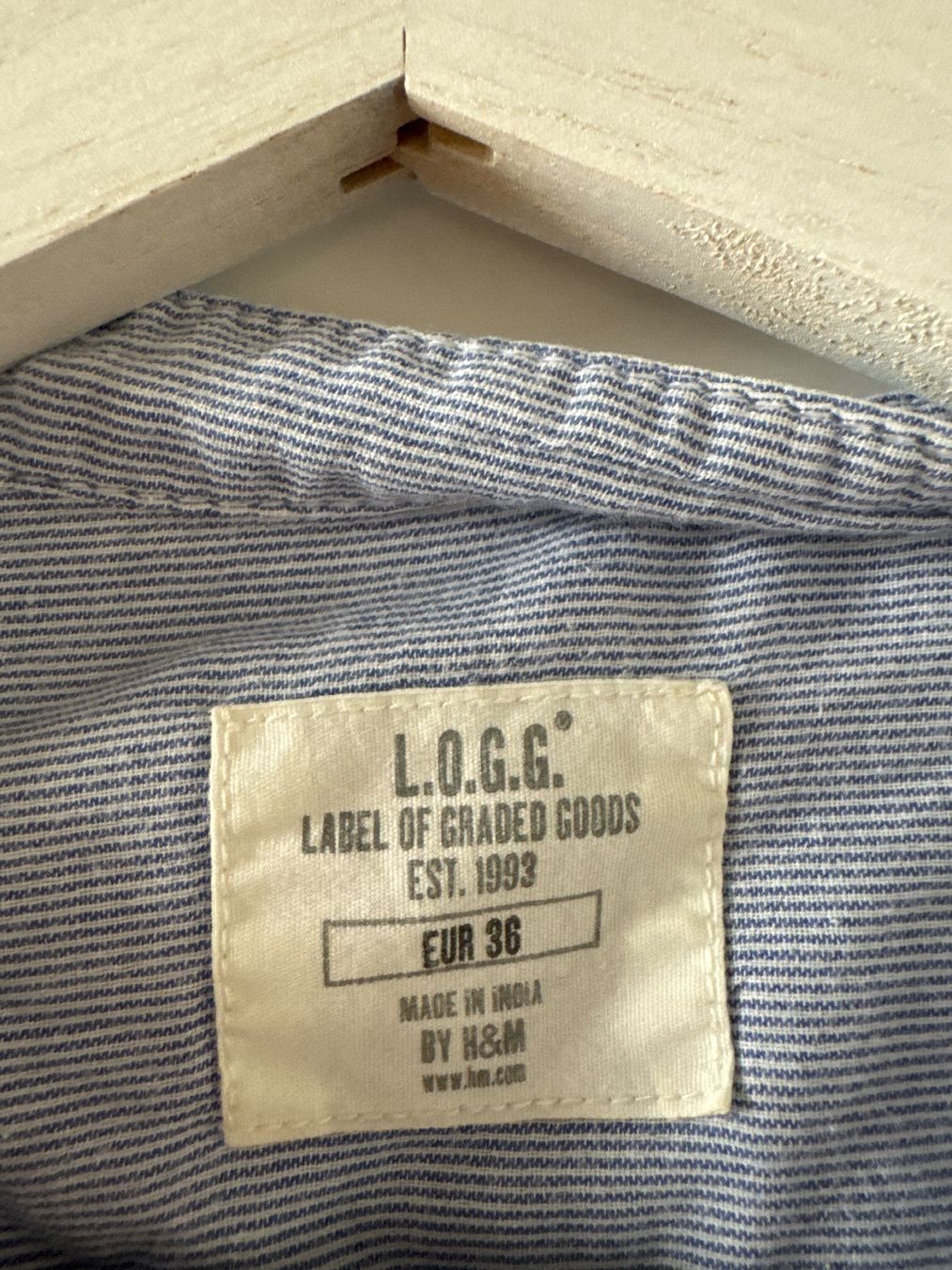 Camicette: L.O.G.G. Damen Bluse, Grösse 36, hellblau gestreift – Usato da Meilen venduto da jul_p5gr 2