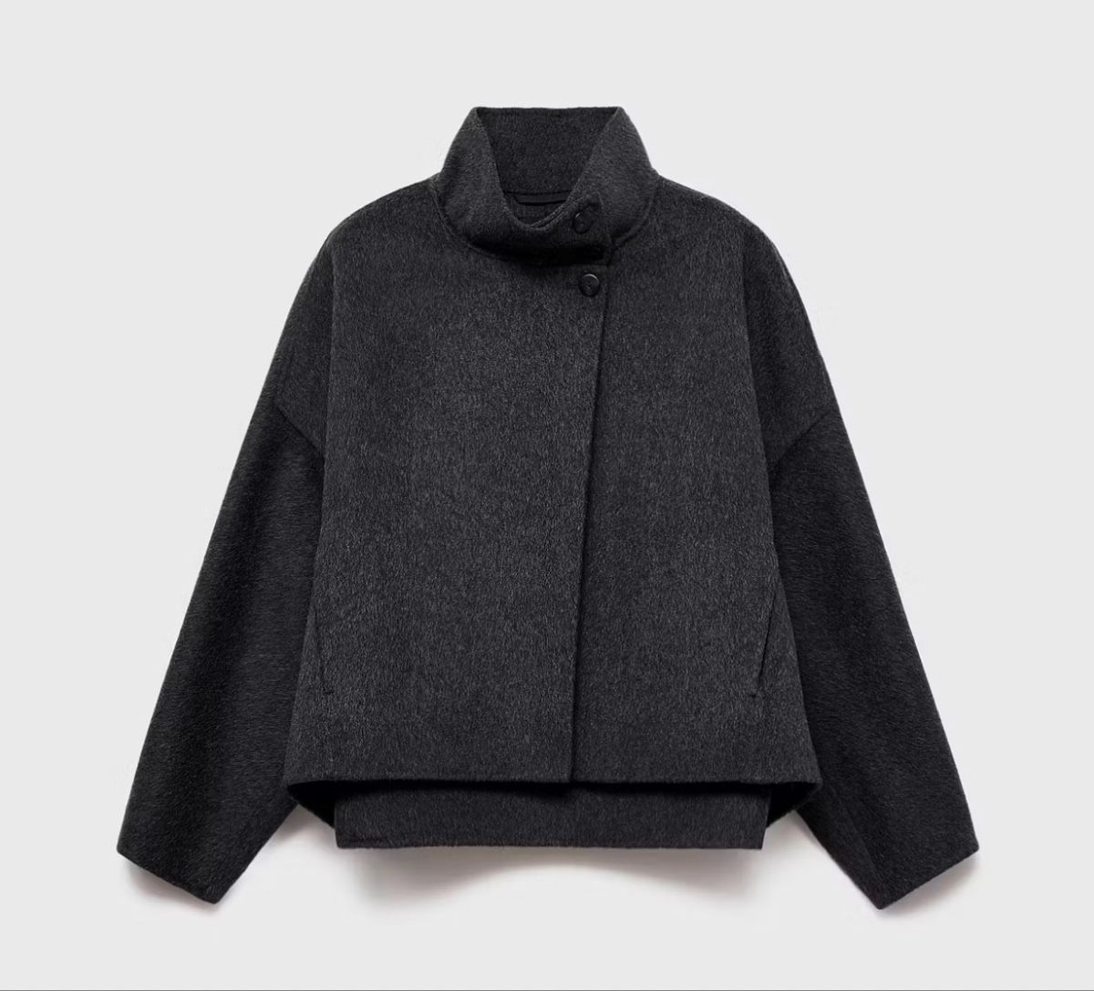 Mango Mäntel: Mango grey Handmade wool coat with high collar  – Neu (gemäss Beschreibung) aus Morges von sof_tlh5