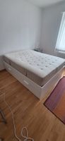 IKEA MALM Bett 140 × 200 cm mit Matratze und Schubladen