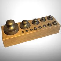 ⚖️Antike Messing Gewichte Set 1g-1kg Holzblock Vintage Deko!