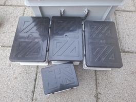Kunststoffboxen grau mit Deckel gebraucht