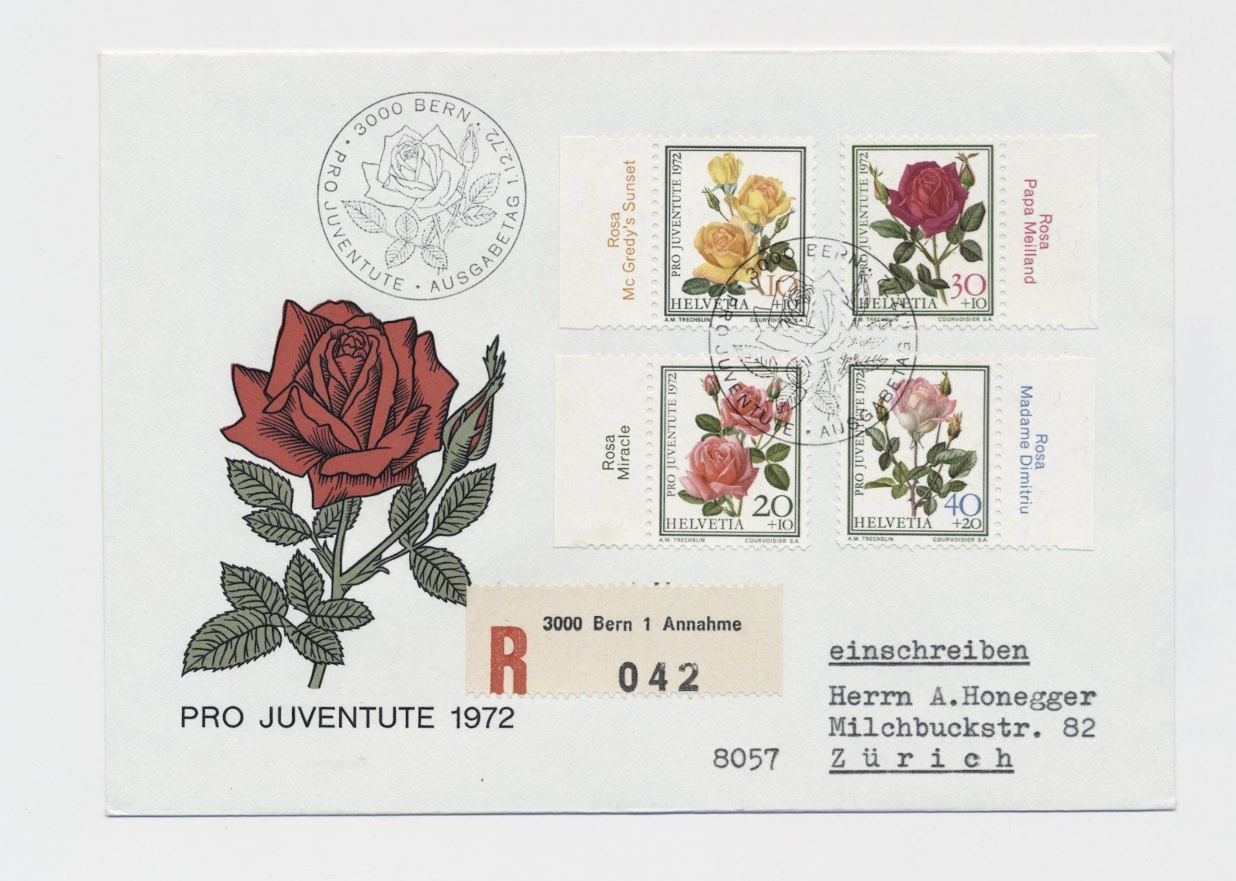 Tutti i francobolli: Pro Juventute 2 Charge und 2 FDC 1969-77 – Usato da Nesslau venduto da zueri6