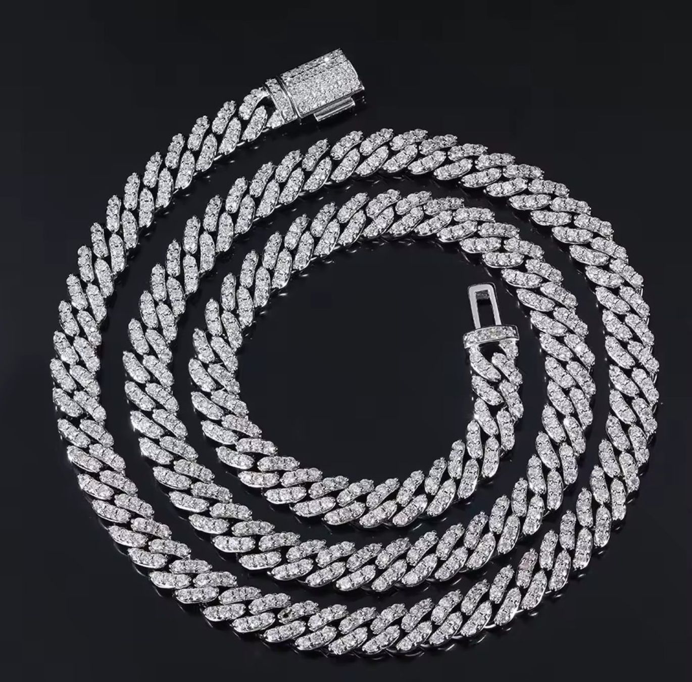 Catenine: Iced out Kette Silber 55 cm x 6mm – Nuovo e nell'imballaggio originale da Suhr venduto da ChronixChronometer 2