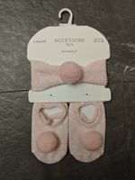 Babykleidung Geschenkset Mädchen Stirnband Socken rosa