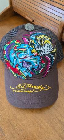 Ed Hardy Cap, Christian Audigier, Braun, Top Zustand!