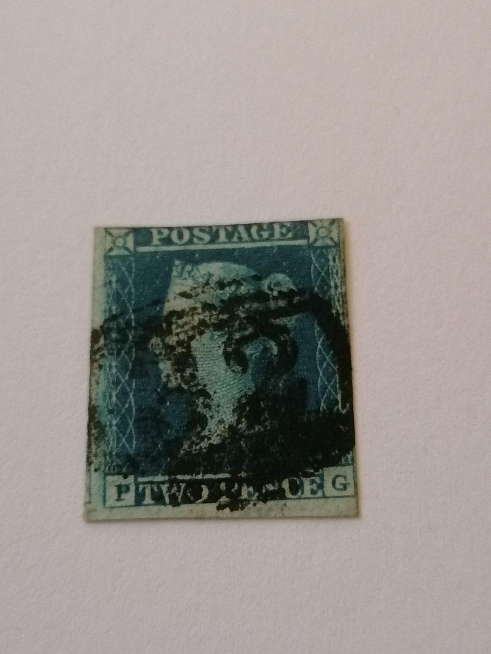 Tous les timbres: Two pence blue 1841, Platte 4 – D'occasion à Happerswil par tschergi