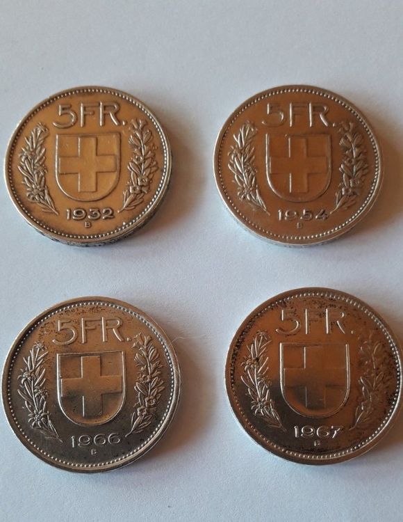 Fünf Franken , 4 Stück Kaufen auf Ricardo