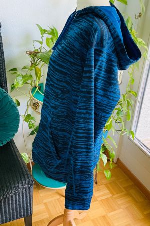 Superbe Veste zippée Nike homme à capuche, bleu chiné, t. S