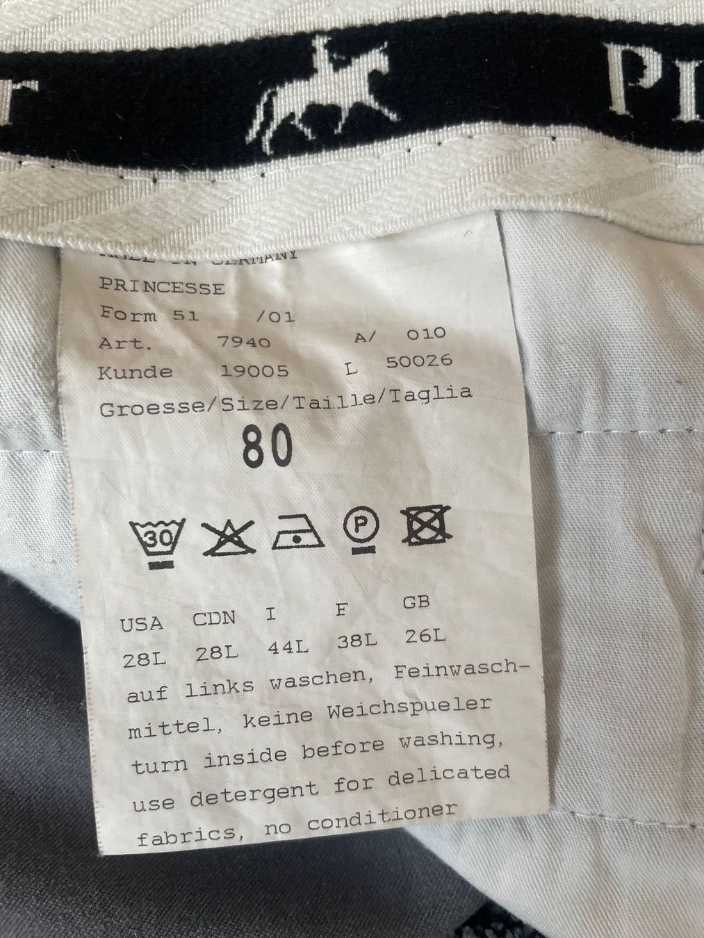 Pikeur Pantaloni: Pikeur Reithose grau – Usato da Wiedlisbach venduto da Lusco 2