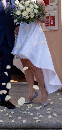Abito da sposa corto elegante taglia 40/42