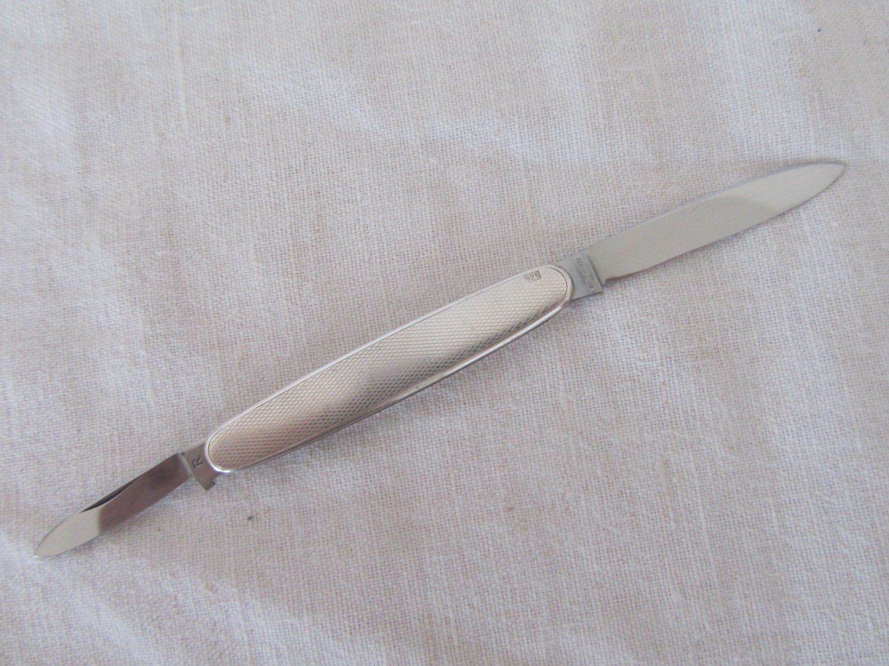 Taschenmesser: Taschenmesser 925 Silber 2 Klingen gebraucht – Gebraucht aus Seengen von mikelele