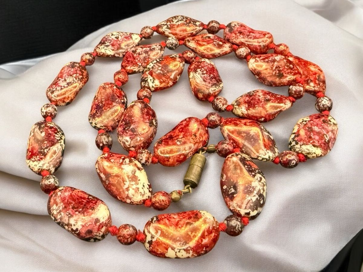 Catenine: Vintage Kette aus Glas-Paste – Usato da Lamone venduto da LaCantinaMagica