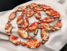 Vintage Kette aus Glas-Paste