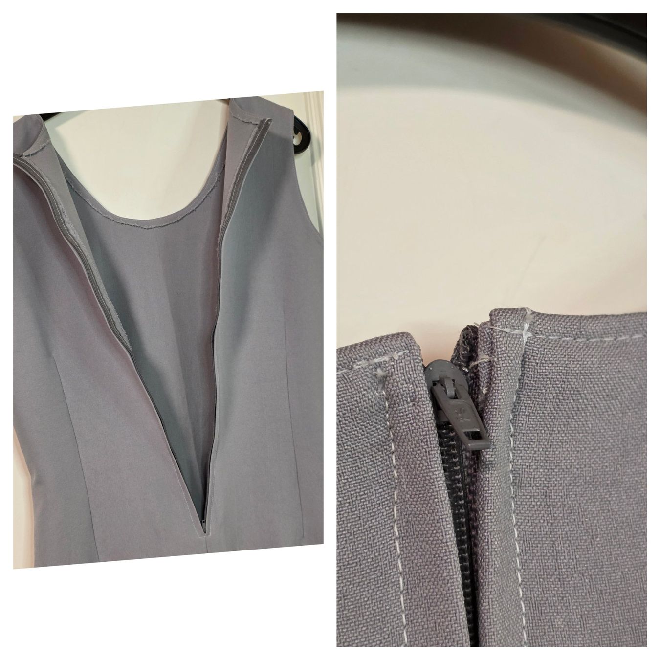 Vestiti: Vintage graues Kleid, handgenäht, Gr. L – Usato da Wald ZH venduto da CapLux 3