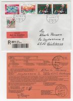 Brief mit Nr. 892 Pf 1 / Eing. + Rückschein + Empfangsschein