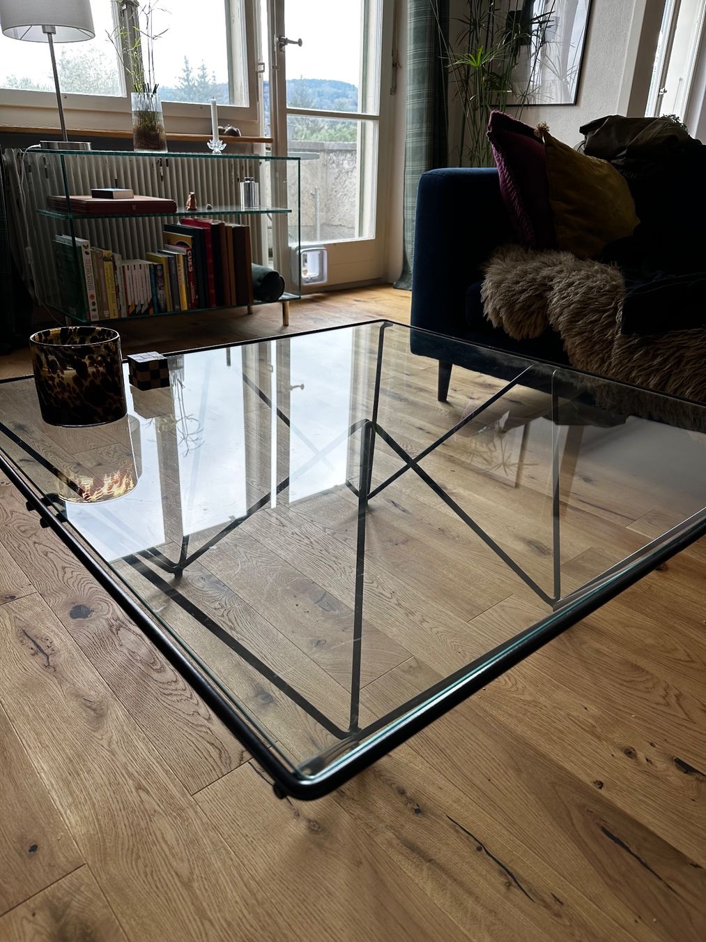 Tavoli: Moderner Couchtisch Glas Metall Geometrisch – Usato da Zofingen venduto da Lx_6 1