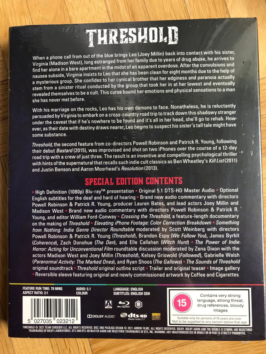 Tutti i DVDs: Threshold - mit Slipcover und Booklet - Blu-ray – Nuovo (secondo la descrizione) da Zürich venduto da Malcom 1