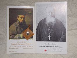 2x Reliquie  /  sel. Bischof Hartmann LUZERN