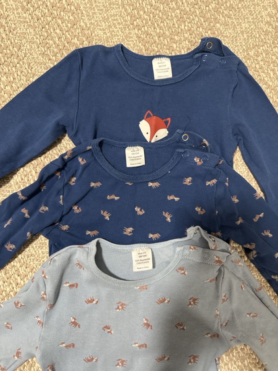 Lotti & Set di vestiti: 3 Baby tops & bodysuit, size 98-104 , fox pattern – Usato da Effretikon venduto da lio_gjr8 1