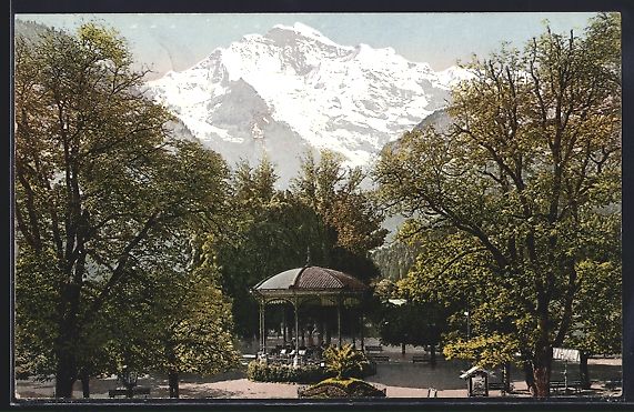 Ansichtskarten: Interlaken, Kursaal, Musikpavillon mit J – Gebraucht aus Berlin von bartko-reher