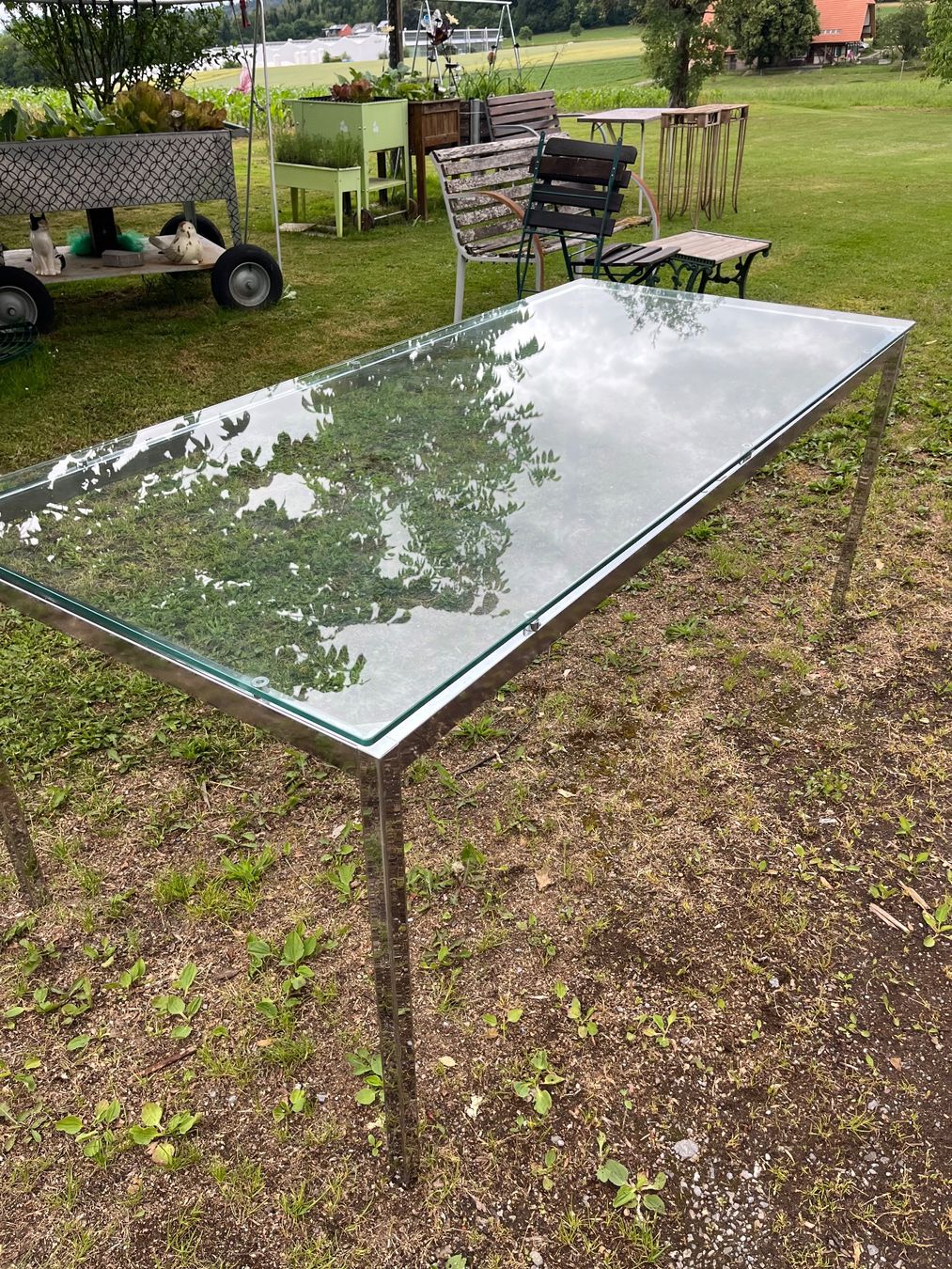 Tavoli: Ess oder Bürotisch. Chrom / Glas – Usato da Allmendingen b. BE venduto da juair 1