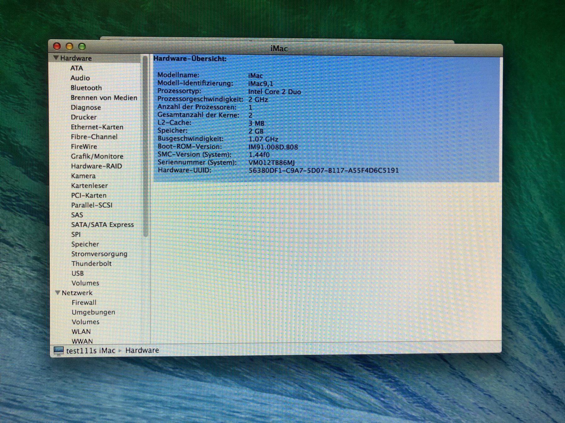 PC: Apple iMac 20-Inch "Core 2 Duo" 2 GHz – Usato da St. Margarethen TG venduto da Mac-PC 2