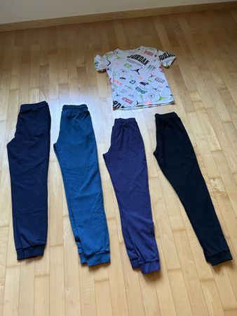 Für Jungs: Trainerhosen + Pyjamahosen + Shirt Gr.158/164