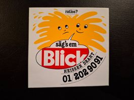 Vintage Rar Sticker Säg's em Blick Heisser Draht, 80er Jahre