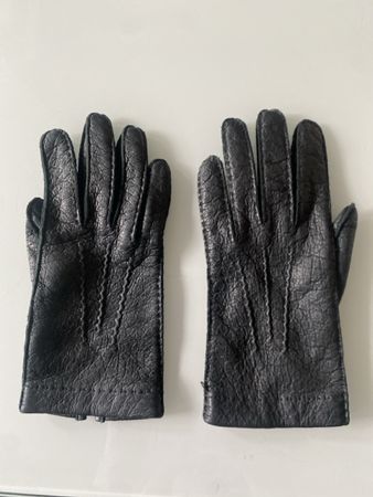 Gants en cuir noirs taille 7, parfaits pour l'hiver