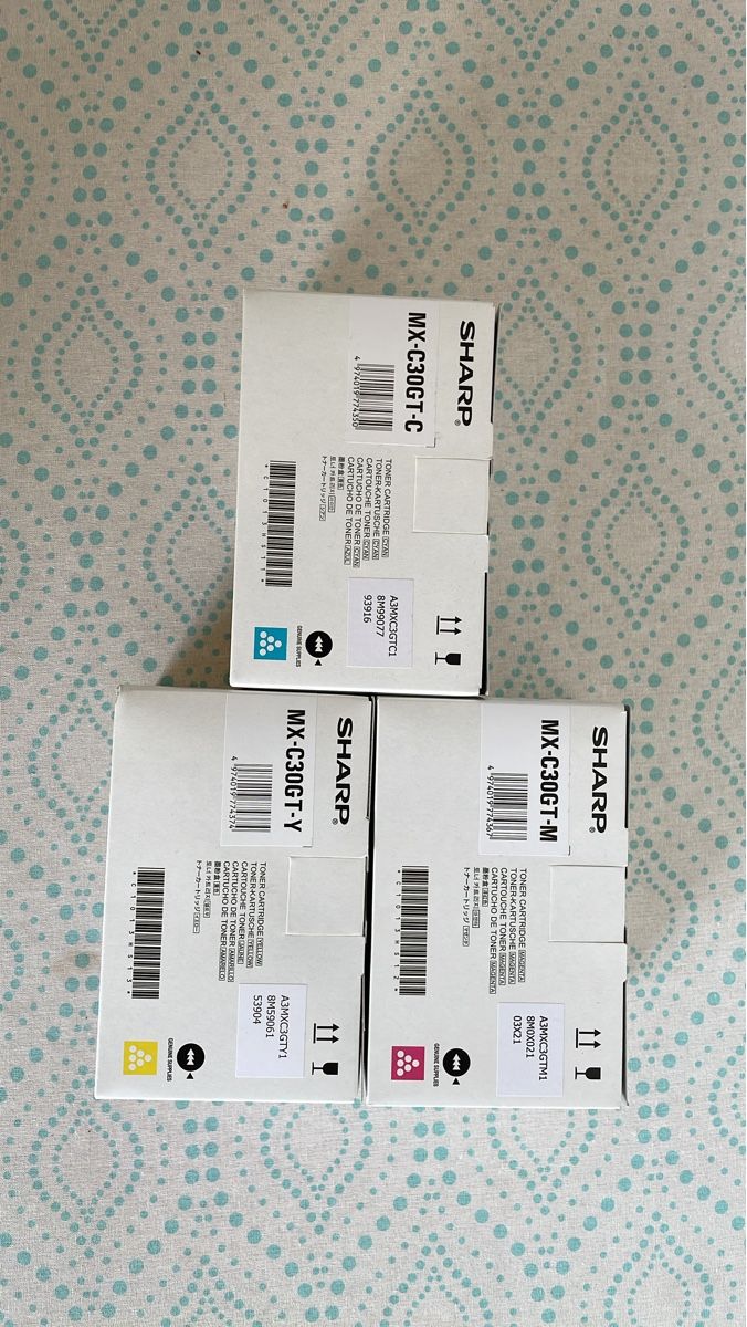 Sharp Cartucce per stampanti & toner: Sharp MX-C30GT Toner Set - Cyan, Magenta, Yellow – Nuovo e nell'imballaggio originale da Safnern venduto da mikru