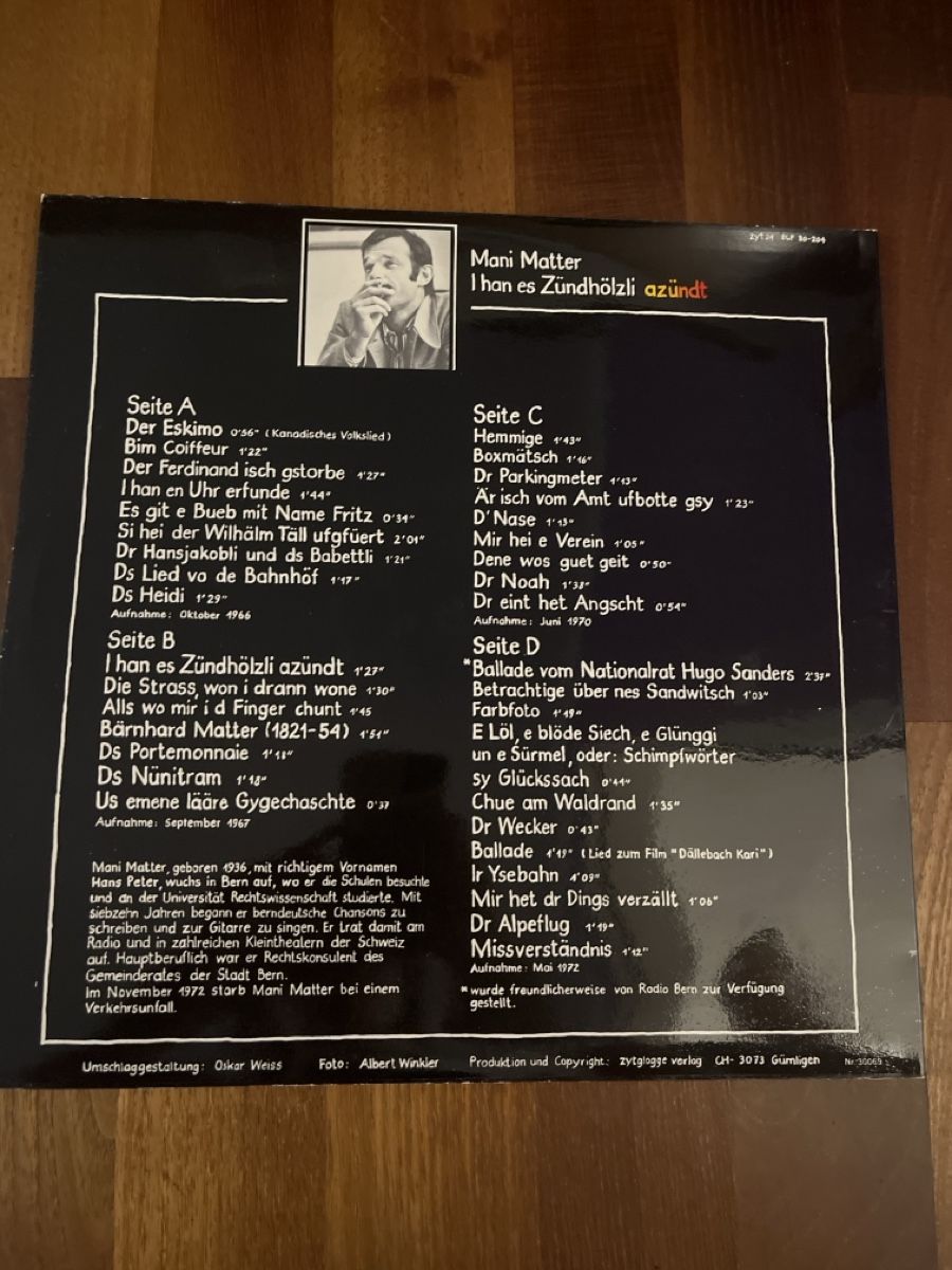Schallplatten: Schallplatten Mani Matter. Set mit 2 Stück – Neu und originalverpackt aus Holderbank SO von ale_5zjc 2
