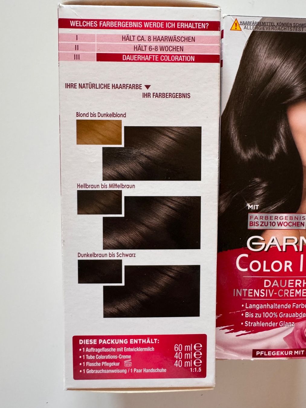 Färbemittel: Neue Haarfarbe Garnier Dunkelbraun – Neu und originalverpackt aus Grosswangen von Second_hand_paradise 1