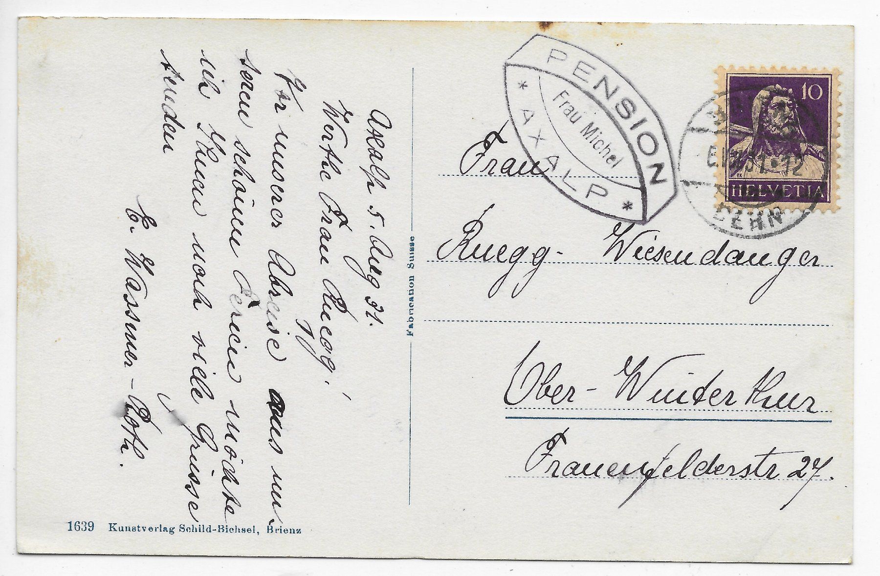 Cartes postales: Ansicht Axalp – D'occasion à Hefenhofen par Richsalz 1