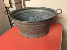 Alte Zink Zuber aus 50- er Jahre Gut erhalten.