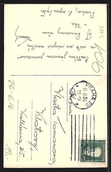 Cartes postales: Handgemalt: Schäferhund mit hängender  – D'occasion à Berlin par bartko-reher 1