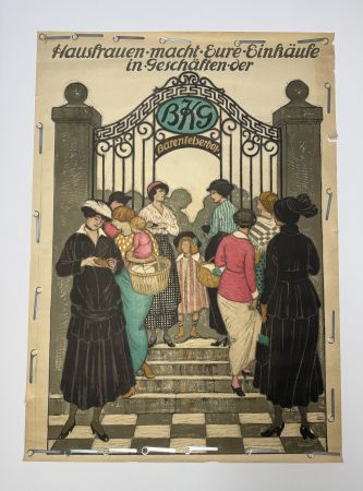 Original Plakat von Burkhard Mangold (1873–1950) Jugendstil