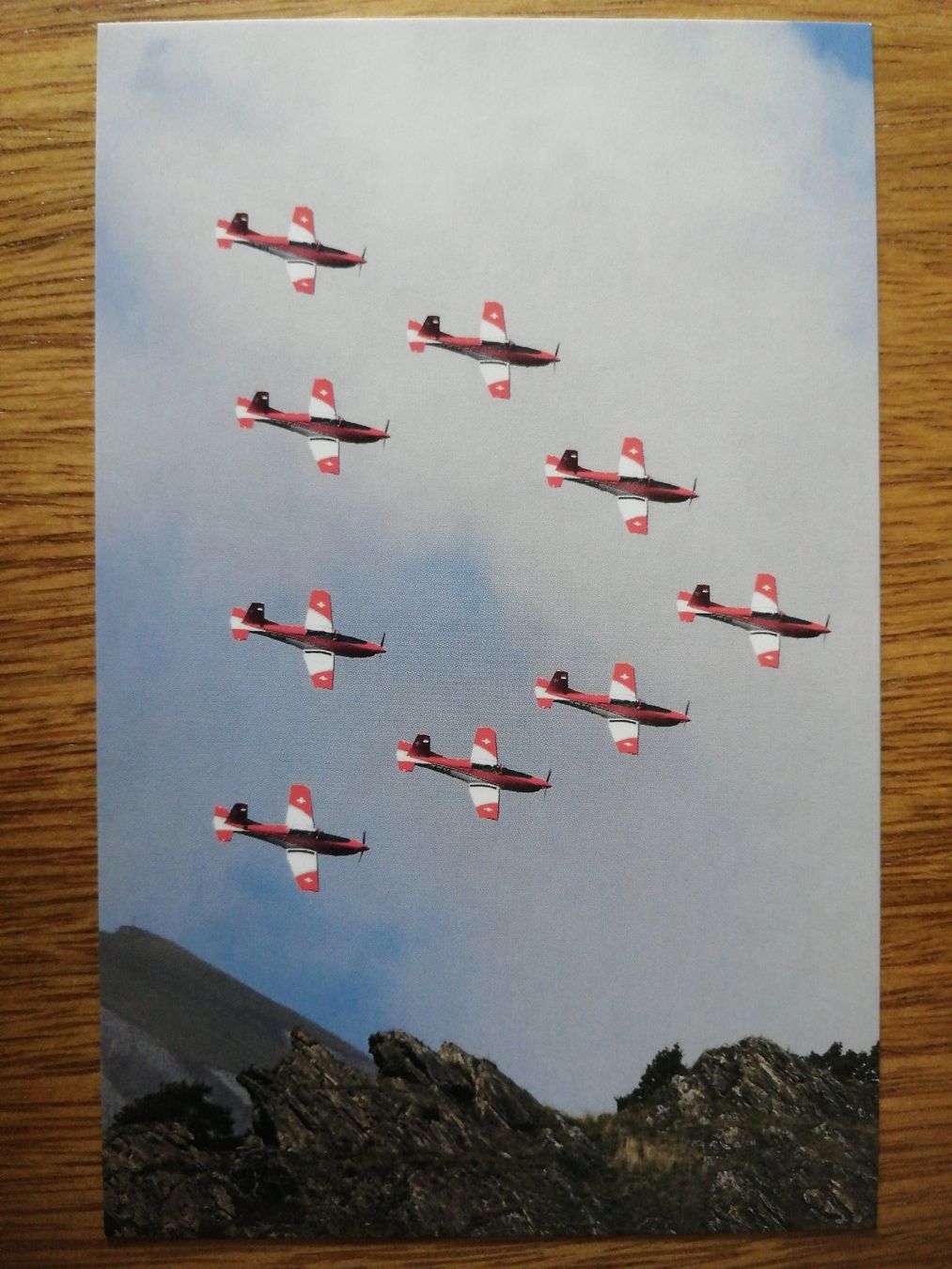 Cartoline postali: 4x AK PC-7 Team Kunstflugstaffel Schweizer Luftwaffe – Usato da Aesch BL venduto da Opirol 1