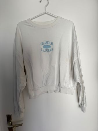 Hoodie, ginatricot, Gr. M, 100% Baumwolle, weiss