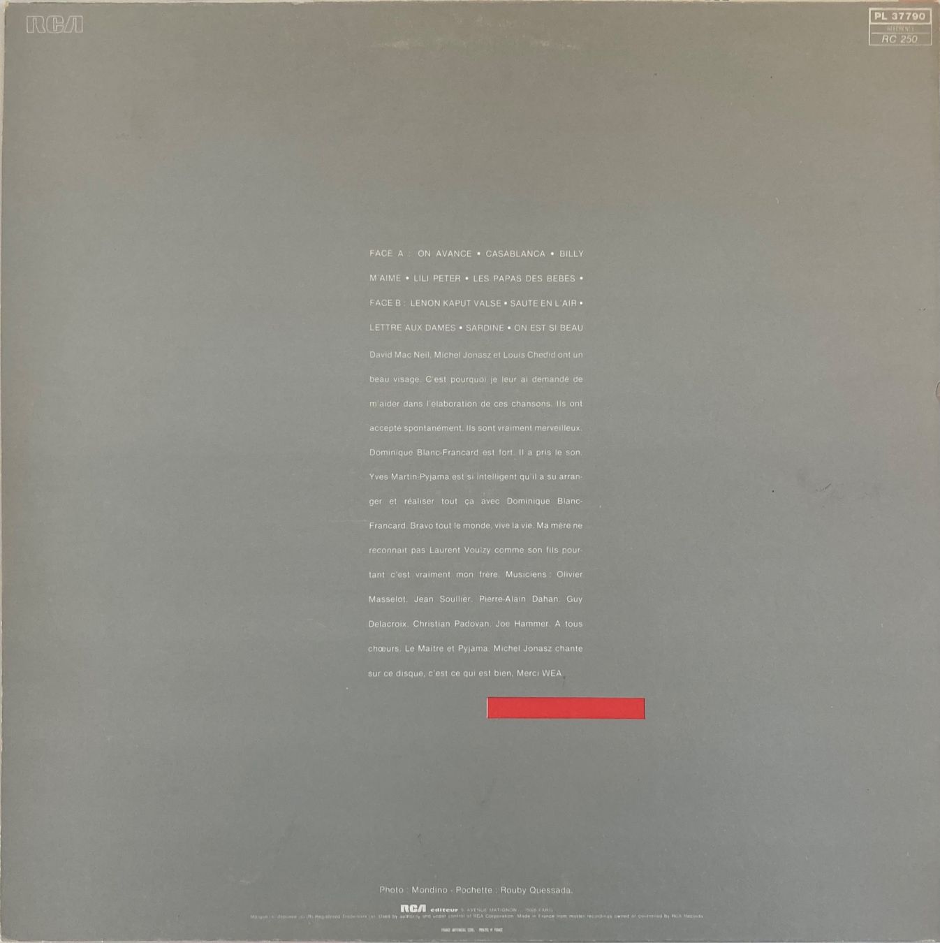 Dischi in vinile: ALAIN SOUCHON - ON AVANCE – Usato da Poliez-Pittet venduto da Newtown-Records 1