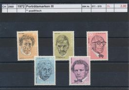 1972 "Porträtsmarken III", ** postfrisch