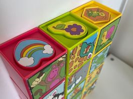 Cubes imagier animaux, jouet d'éveil pour les petits!